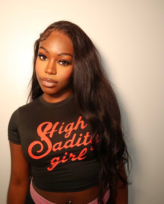 'HIGH SADITY GIRL' Baby Tee